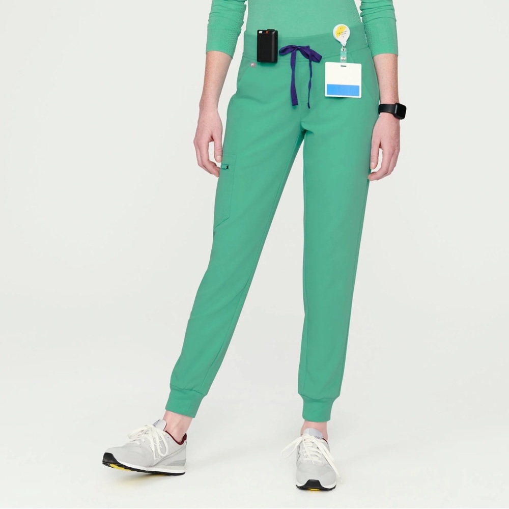 Figs Zamora Jogger Scrub Pants -Small Surgical Green. BLUE DRAWSTRING